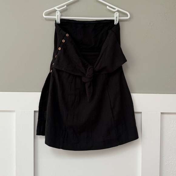 NWT Free People Linen Blend Endless Summer This Is Love Tube Top in Black - Picture 4 of 11